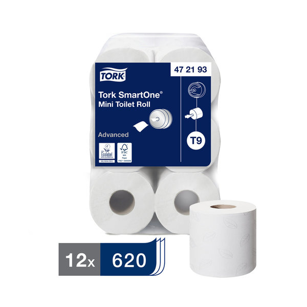 Tork SmartOne® Mini Toilettenpapier Weiß T9