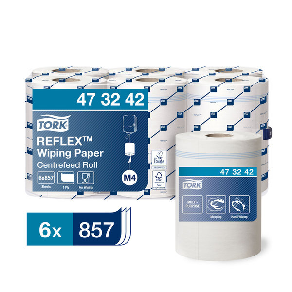 Tork Reflex™ Mehrzweck-Papierwischtücher Weiß M4
