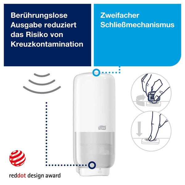 Tork Sensor Seifenspender für Schaumseife und Händedesinfektion, Elevation S4